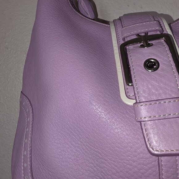 Coach Soho Hampton 5054 Pink Pebbled Leather Hobo Shoulder Bag Authenticated - Picture 15 of 16